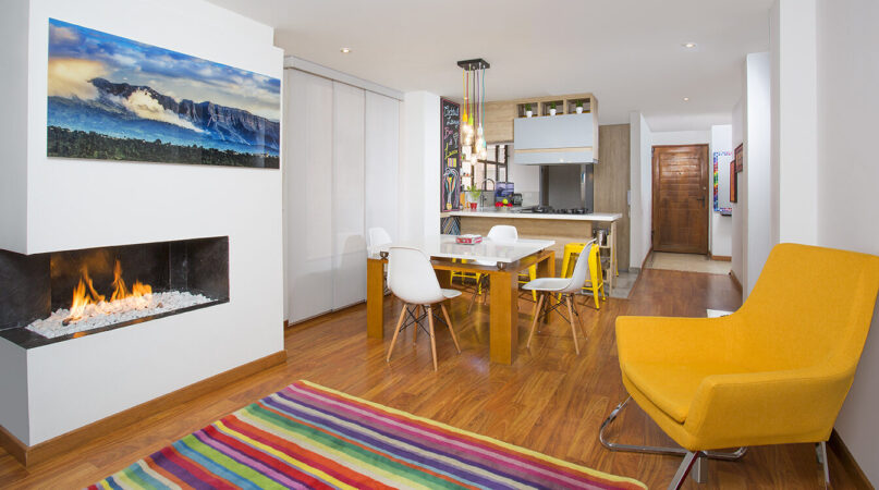Interior design-living room-kitchen-dinning room